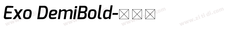Exo DemiBold字体转换
